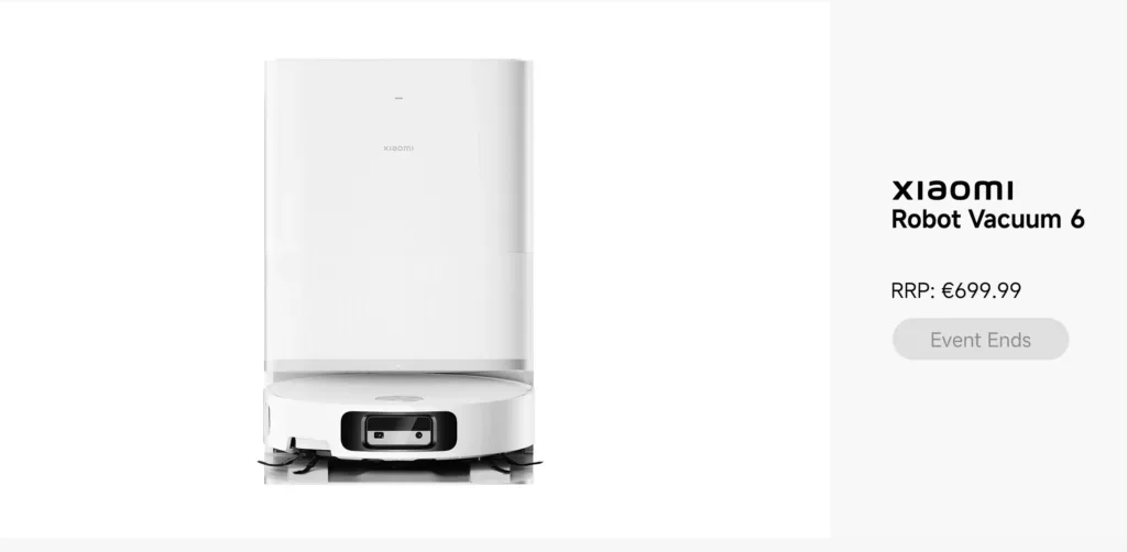 xiaomi robot vacuum 6 eur cena