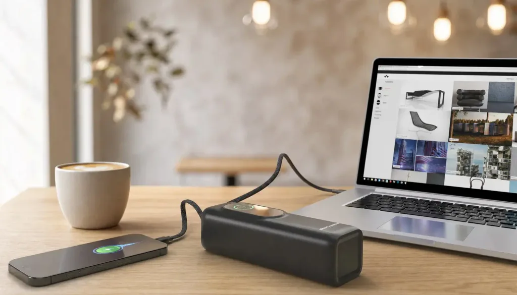 AlzaPower Fusion 25000mAh na stole