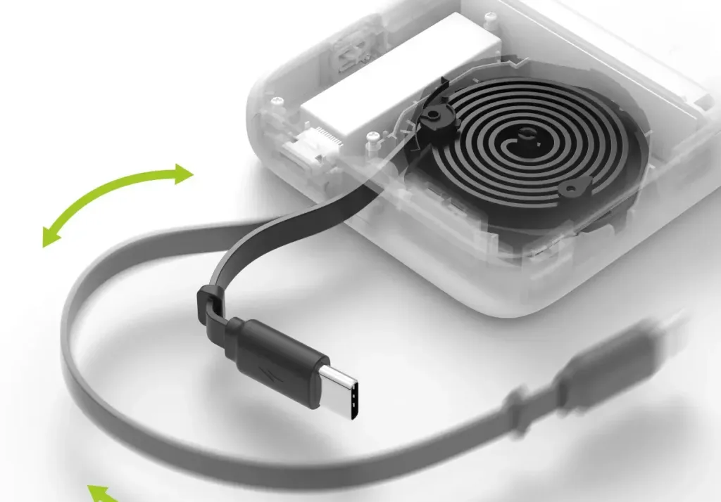 AlzaPower Glide 10000mAh vysouvaci kabel