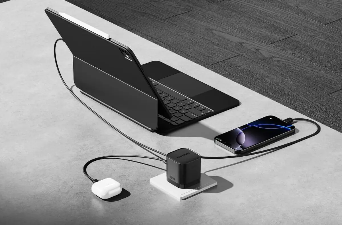 Cubenest PD GaN Adapter s kabelem 65W S3D2 se zarizenimi