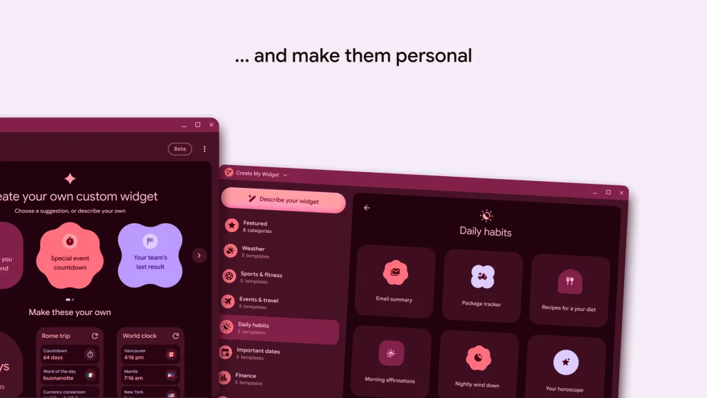 create my widget googlebook 2