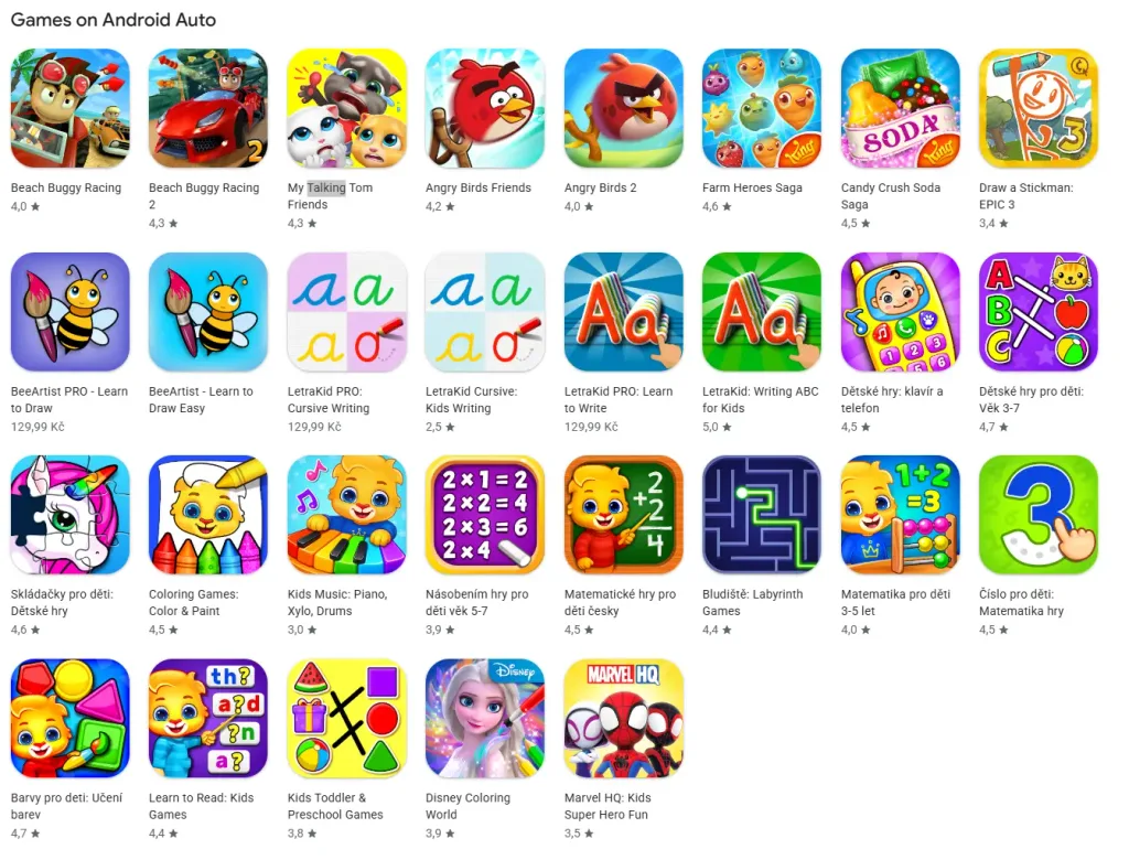 hry pro android auto google play