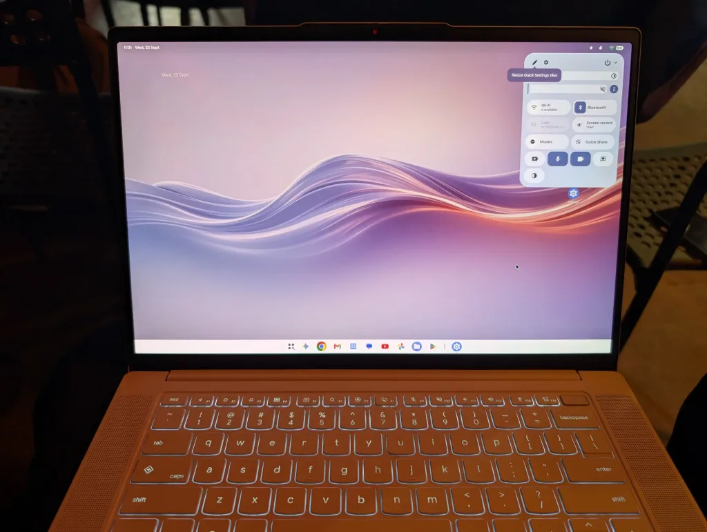 lenovo googlebook 15 kontrolni centrum
