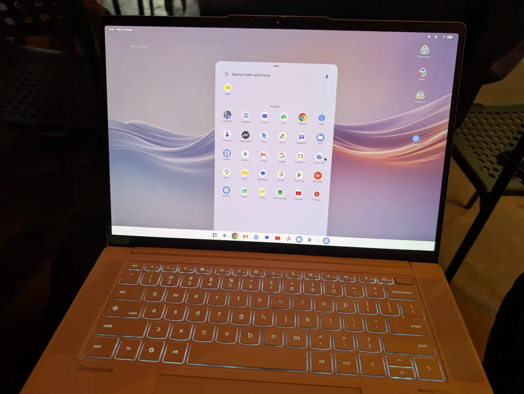 lenovo googlebook 15 seznam aplikaci