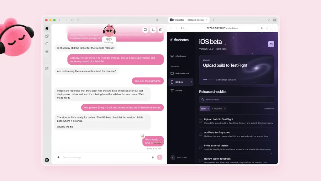 openai dot konverzace ios beta