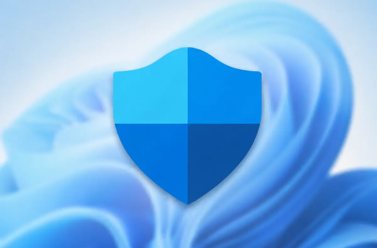 windows defender logo na pozadi s windows tapetou ai ilustrace