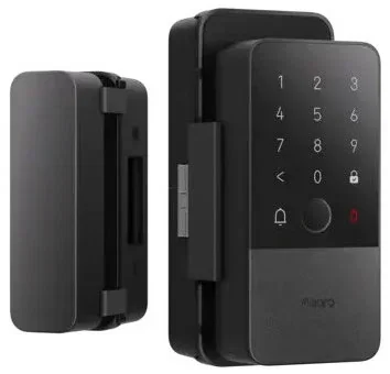 AQARA Smart Glass Door Lock U500 (DL-D20D), černý