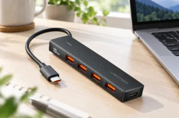Vention 5-in-1 USB-C to USB-C / 4x USB 3.2 Gen 2 10G Hub 0.15M Black