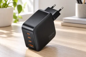 Vention 4-Port USB (C + C + C + A) GaN Charger (100W/100W/30W/30W) EU-Plug Black