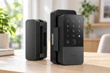 AQARA Smart Glass Door Lock U500 (DL-D20D), černý