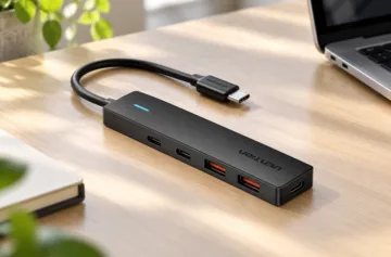 Vention 5-in-1 USB-C to 3 x USB-C / 2 x USB 3.2 Gen 2 10G Hub 0.15M Black