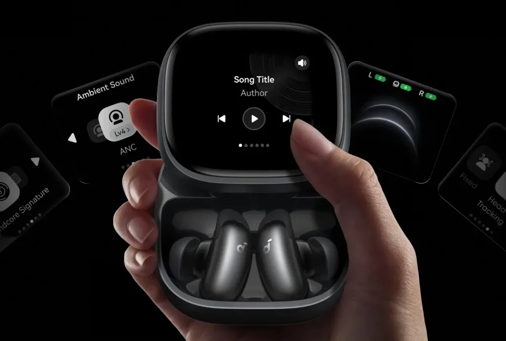 anker soundcore liberty 5 pro max displej moznosti