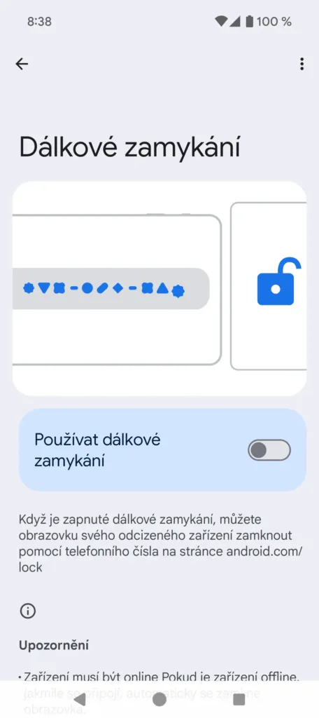 Dálkové zamykání