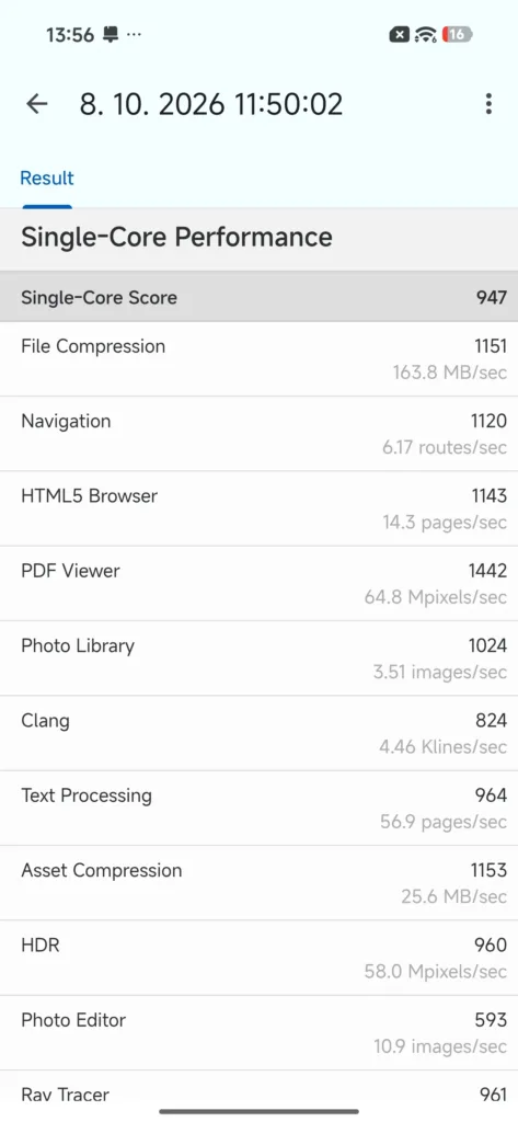 redmi note 17 pro max geekbench single core