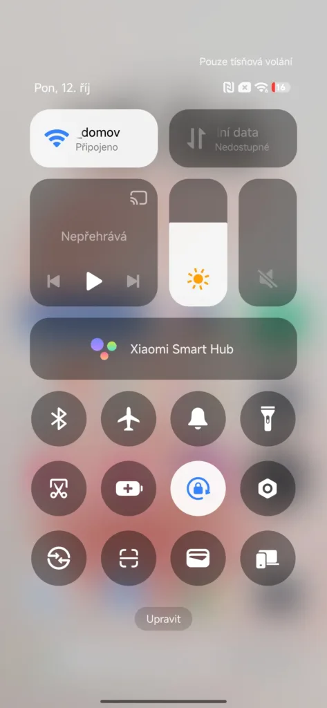 redmi note 17 pro max ovladaci centrum