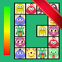 Connect: cute monsters and food. Casual game